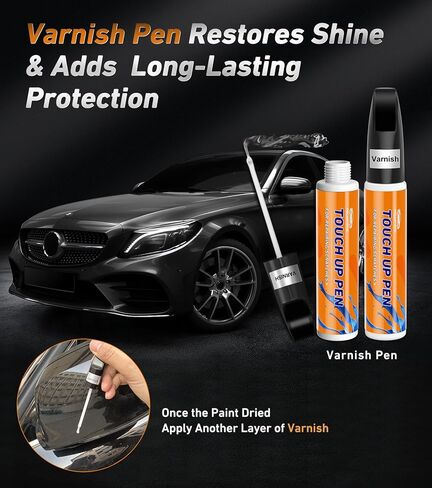 Touch Up Paint for Cars, Car Scratch Repair, White Car Paint Touch Up, Color Accurate Car Scratch Remover for Deep Scratches 2PCS(Pure White+Varnish) in Kuwait