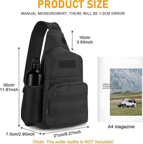 BAIGIO Tactical Chest Sling Bag Crossbody Pack One Strap Shoulder Backpack in Kuwait