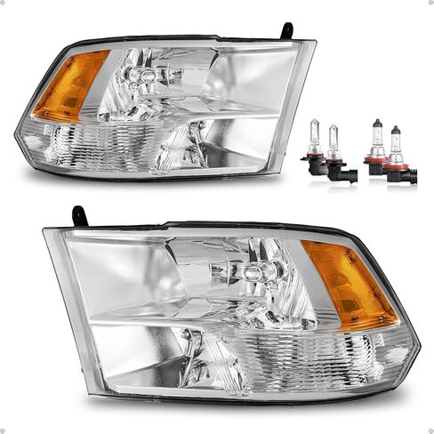 Headlights for 2009-2018 Dodge Ram 1500/2010-2018 Dodge Ram 2500 3500 Quad Pickup Driver & Passenger Side (Not Fit Factory Projector Style) in Saudi Arabia