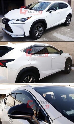 حاجب نافذة من الكروم ذو مظهر منخفض ممتاز مع مشابك متوافقة مع 2015-2021 Lexus NX200t NX300H F-Sport in Saudi Arabia