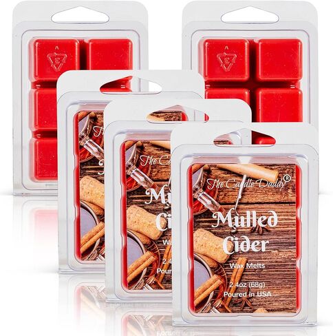 رائحة The Candle Daddy Mulled Cider - الحد الأقصى من مكعبات الشمع المعطرة / تذوب - 5 عبوات - إجمالي 10 أونصات - 30 مكعبًا in Saudi Arabia
