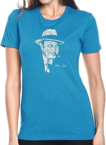 LA POP ART Women's Premium Blend Word Art T-Shirt - AL Capone-Original Gangster in Kuwait