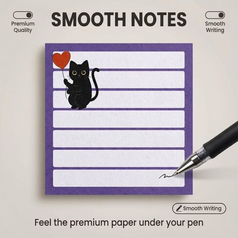 ملاحظات لاصقة لطيفة 9 عبوات، وسادات مذكرة لاصقة مقاس 3x3 بوصة 450 ورقة، مبطنة وفارغة، قرطاسية Kawaii Kitten، هدايا مضحكة لمحبي القطط للنساء، لوازم مكتبية مكتبية مدرسية in Kuwait