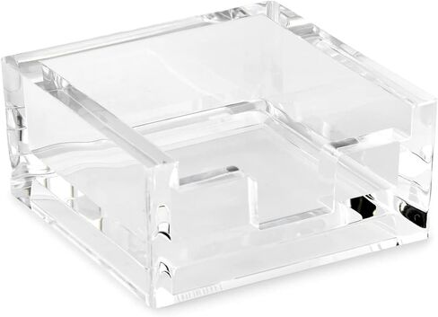 هوانغ أكريليك كريستال شفاف بلوك 3 × 3 حامل لوحة ملاحظات لاصقة | حامل وسادة لاصقة للمكتب، والنوم، وتنظيم المكتب | مقاوم للكسر، تصميم أنيق ومتين وصغير الحجم | يناسب الملاحظات اللاصقة 3×3 in Kuwait