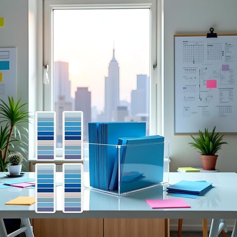 800 قطعة من علامات التبويب الزرقاء اللاصقة، أعلام كتب قابلة للكتابة وتغيير وضعها، وسادات ملاحظات ذاتية اللصق لوضع علامات على الصفحة، وتصنيف الملفات in Kuwait