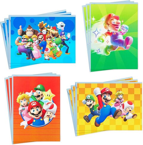 Hallmark Super Mario Bros Valentines Day Cards and Mailbox for Kids School Classroom Exchange (1 Box, 32 Valentine Cards, 35 Stickers, 1 Teacher Card) in Saudi Arabia