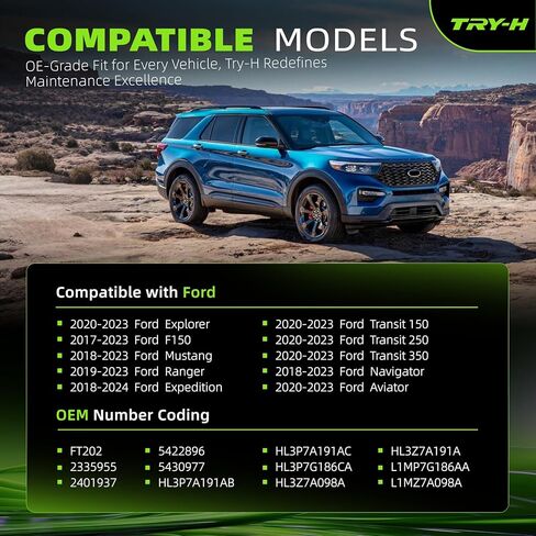 FT202 Automatic Transmission Filter for Ford F150 Explorer Mustang Aviator Ranger Navigator Expedition Transit 150 250 350 2017-2023 with Oil Pan Gasket Replace HL3Z7A098A HL3P7G186CA L1MZ7A098A in Kuwait