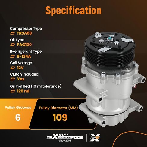 ضاغط تيار متردد maxpeedingrods مع قابض لسيارة Honda Civic 2002 2003 2004 2005 L4 1.7L in Saudi Arabia