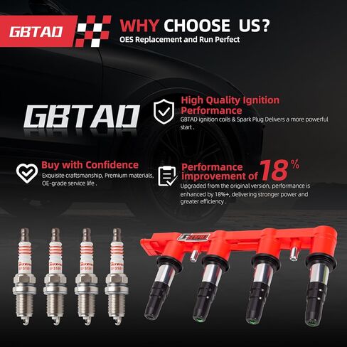 مجموعة ملف الإشعال وقابس الإشعال وحشوات غطاء صمام المحرك لـ 2011-2015 Chevy Cruze 1.8L، 2016 Cruze Limited 1.8L، 2012-2018 Sonic 1.8L، 2009-2011 Aveo 5 1.6L، 2009 2010 Pontiac G3 1.6L in Kuwait