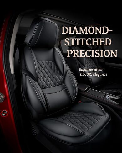 Car Seat Covers Full Set, Leather Seat Covers for Cars, Car Seat Protector Waterproof, Non-Slip Car Interior Covers Full Set Universal Automotive Seat Covers for Most Cars SUVs in Kuwait