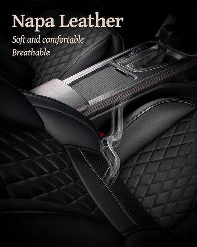 Car Seat Covers Full Set, Leather Seat Covers for Cars, Car Seat Protector Waterproof, Non-Slip Car Interior Covers Full Set Universal Automotive Seat Covers for Most Cars SUVs in Kuwait