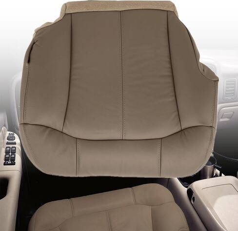 NLQR Front Passenger Side Bottom Replacement Seat Cover Tan 522 Microfiber Leather Compatible with Chevy Silverado Avalanche Compatible with GMC Sierra 1500 2500 1999 2000 2001 2002 in Saudi Arabia