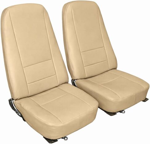 Iggee for Chevy Corvette C3 1970~1978 Artificial Leather Custom Made Original fit seat Covers (Black/Red) in Saudi Arabia