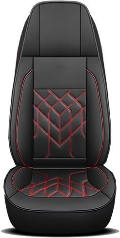 Professional Leather Seat Cover Trucks Van Semi-Trailer Truck Heavy-Duty Protection Comfort Style Compatible with for Freightliner Business Class M2 100 106 M2 112 2007-2025,Pure Black in Saudi Arabia