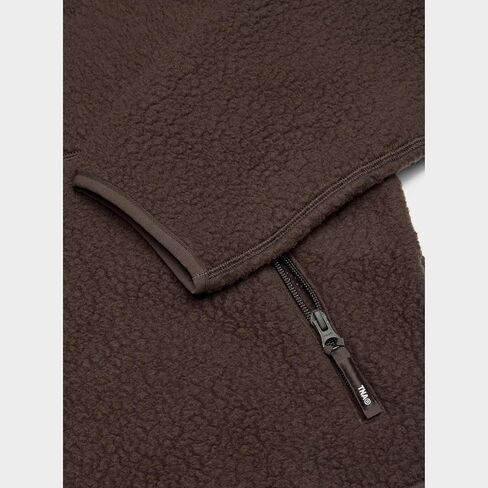 Womens Fleece Sweatshirts Cropped Half Zip Sherpa Pullover Fuzzy Warm Winter Jackets with Zipper Pockets in Saudi Arabia