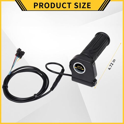 GregYoung 48V Electric Bicycle Throttle Replacement with Cruise Control Button,with Spare Adapter Cable,Compatible with Jetson Haze/DYU Y16 Electric Bicycle in Kuwait