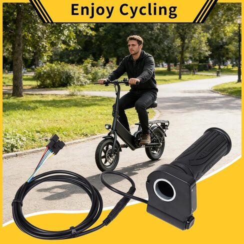 GregYoung 48V Electric Bicycle Throttle Replacement with Cruise Control Button,with Spare Adapter Cable,Compatible with Jetson Haze/DYU Y16 Electric Bicycle in Kuwait