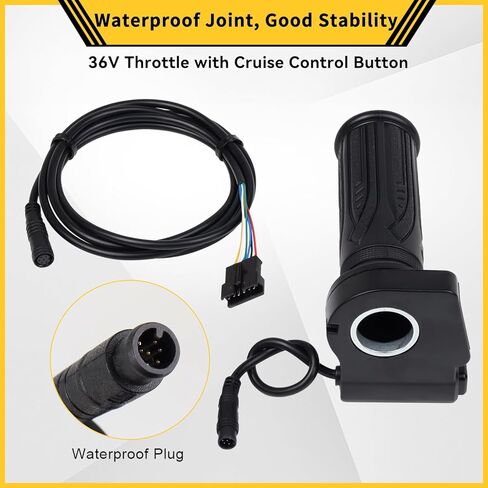 GregYoung 48V Electric Bicycle Throttle Replacement with Cruise Control Button,with Spare Adapter Cable,Compatible with Jetson Haze/DYU Y16 Electric Bicycle in Kuwait
