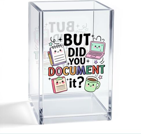 ولكن هل قمت بتوثيق ذلك حامل قلم رصاص منظم من الأكريليك، حامل ملحقات مكتب مكتب الفكاهة للموارد البشرية، هدايا ديكور مكتب مضحكة للنساء، محاسب الموارد البشرية، زملاء العمل الجرافيكي in Kuwait