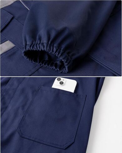 Lab Coat for Men Garage DIY Work Coats Laboratory Long Sleeve Shop Coat in Saudi Arabia