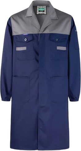 Lab Coat for Men Garage DIY Work Coats Laboratory Long Sleeve Shop Coat in Saudi Arabia