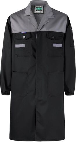 Lab Coat for Men Garage DIY Work Coats Laboratory Long Sleeve Shop Coat in Saudi Arabia