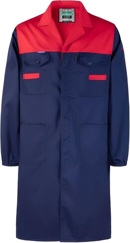 Lab Coat for Men Garage DIY Work Coats Laboratory Long Sleeve Shop Coat in Saudi Arabia