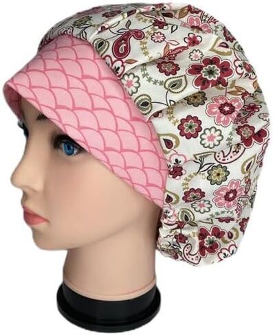 Bouffant Scrub Cap Cream and Sugar Scrub Hat OR Hats Womens Scrub Caps in Kuwait