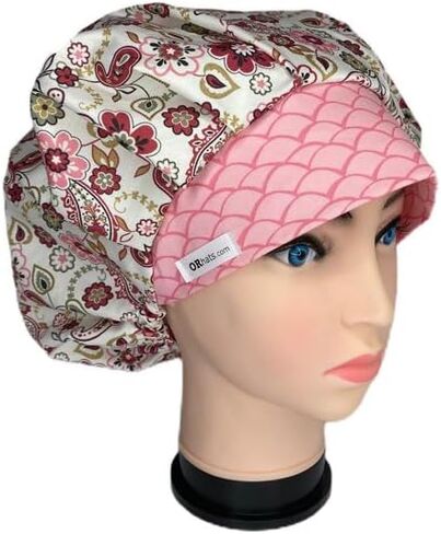 Bouffant Scrub Cap Cream and Sugar Scrub Hat OR Hats Womens Scrub Caps in Kuwait