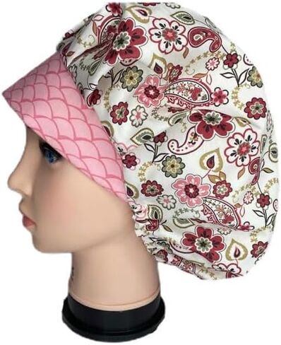 Bouffant Scrub Cap Cream and Sugar Scrub Hat OR Hats Womens Scrub Caps in Kuwait