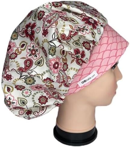 Bouffant Scrub Cap Cream and Sugar Scrub Hat OR Hats Womens Scrub Caps in Kuwait
