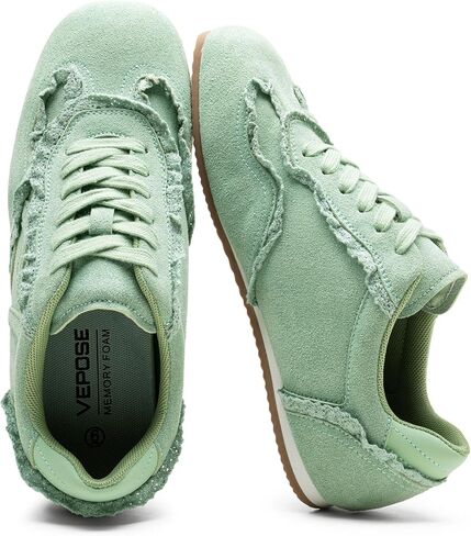 Vepose Women's Fashion Sneakers, Dressy Casual Square Toe Lace Detail Retro Tennis Shoes, Comfortable Walking 8205 Trainers in Saudi Arabia