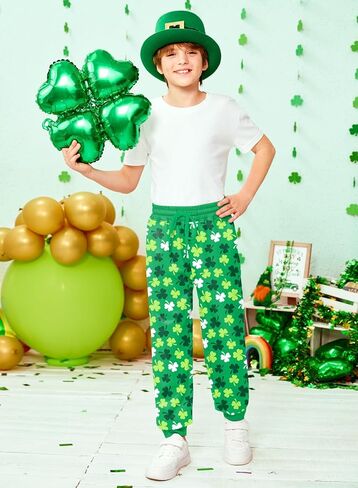 Unisex Kids 4th of July American Flag Print Pants Patriotic Drawstring Jogger with Pockets 6-14 Years in Saudi Arabia