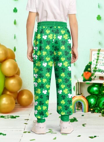 Unisex Kids 4th of July American Flag Print Pants Patriotic Drawstring Jogger with Pockets 6-14 Years in Saudi Arabia