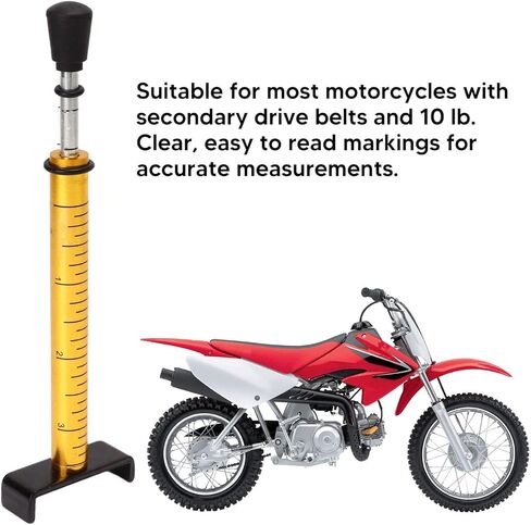 10Lb Belt Tension Gauge Motorcycle Accessory, Belt Tensioner Gauge with L Shaped Pad, Motorcycle Belt Tension Tool for Adjusting Motorcycle Settings, 6.49 x 1.77in in Kuwait