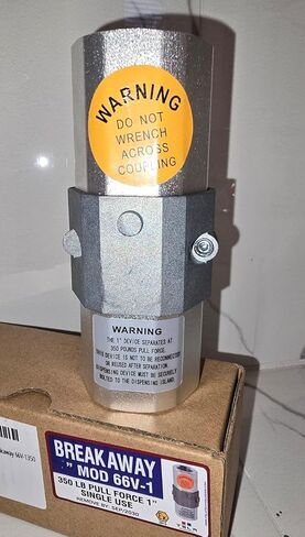 1" Single-Use Fuel Hose Breakaway – 350 lb Pull Force – Compatible with OPW66V-1350 Series – Dispenser Safety Breakaway in Saudi Arabia