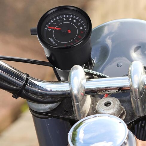 Universal Motorcycle Tachometer 13000 per Minute with Red and Blue LED Backlight, High-Precision Speedometer Gauge for Single-Cylinder Bikes, Night Riding Motorcycle Gauge in Saudi Arabia