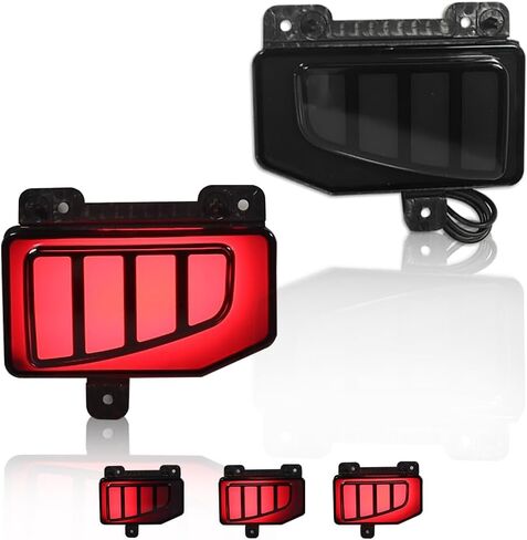 Dynamic Rear Fog Bumper Reflector Brake Tail Lights for 2020-2023 Gladiator in Kuwait