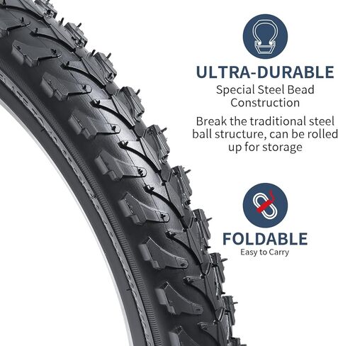 YUNSCM 16" Bike Tires 16x1.75/47-305 and 16" Bike Tubes Schrader Valve Compatible with Mountain/Off Road Bike 16x1.50 16x1.65 16 x 1.75 16x1.95 Bicycle Tires and Tubes (A-1032) in Saudi Arabia