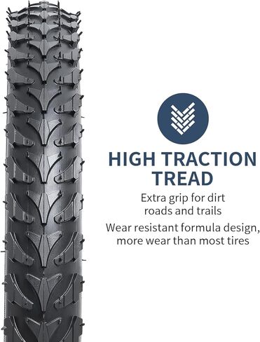 YUNSCM 16" Bike Tires 16x1.75/47-305 and 16" Bike Tubes Schrader Valve Compatible with Mountain/Off Road Bike 16x1.50 16x1.65 16 x 1.75 16x1.95 Bicycle Tires and Tubes (A-1032) in Saudi Arabia