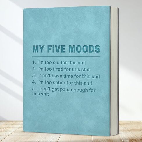 Funny Office Notebook - Sarcastic Gag Gifts for Coworker Colleague Friends Office Worker - My Five Moods Journal - Blue in Saudi Arabia