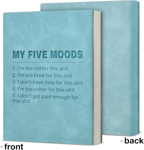 Funny Office Notebook - Sarcastic Gag Gifts for Coworker Colleague Friends Office Worker - My Five Moods Journal - Blue in Saudi Arabia