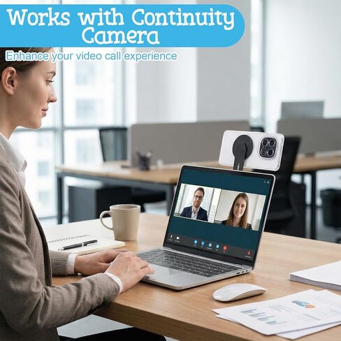 Magnetic Phone Holder for Laptop Self-Adhesive Side Phone Mount 180° Foldable Phone Laptop Stand Slim Adjustable Expansion phone Holder Accesorios Compatible with Cellphone Computer Desktop Devices in Kuwait