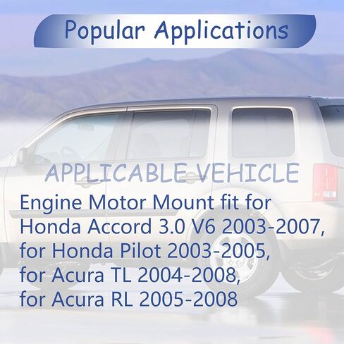 Engine Motor Mount RCA Bracket with Bolts 11910-RCA-A00 Compatible with Honda Accord 3.0 V6 2003-2007,Honda Pilot 2003-2005,Acura TL 2004-2008,Acura RL 2005-2008 in Kuwait
