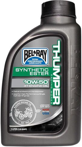 Bel-Ray Thumper Racing Works Full Synthetic Ester 4T Engine Oil - 10W50-1L. 99550-B1LW (1) in Saudi Arabia