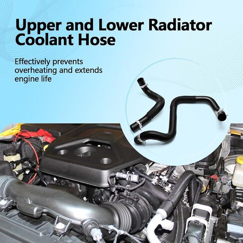 Radiator Coolant Hose Compatible with Wrangler 2012-2018, Wrangler JK 2018 3.6L V6 Replaces 55111395AE 55111394AC in Saudi Arabia