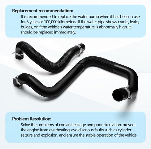 Radiator Coolant Hose Compatible with Wrangler 2012-2018, Wrangler JK 2018 3.6L V6 Replaces 55111395AE 55111394AC in Saudi Arabia