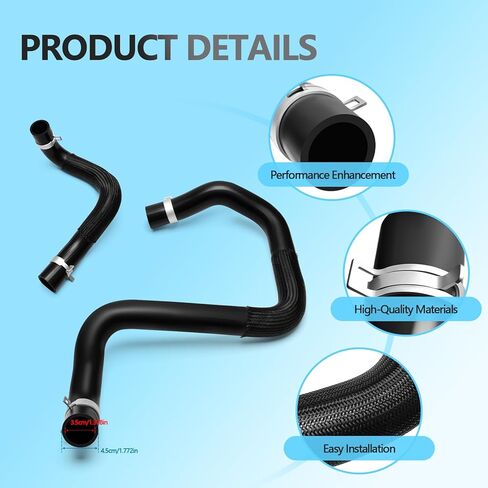Radiator Coolant Hose Compatible with Wrangler 2012-2018, Wrangler JK 2018 3.6L V6 Replaces 55111395AE 55111394AC in Saudi Arabia