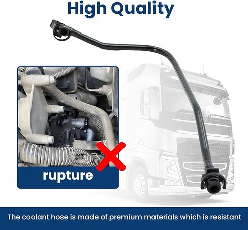 ASTROSYNC Coolant Hose Tube Pipe Black Fit for Volvo Trucks Replace 21053033 in Kuwait