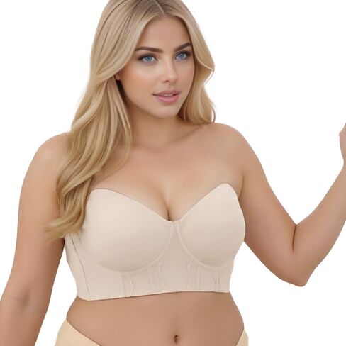 حمالة صدر نسائية بحزام قابل للفصل بظهر منخفض، تغطية كاملة ودعم لإخفاء الدهون في الظهر in Kuwait